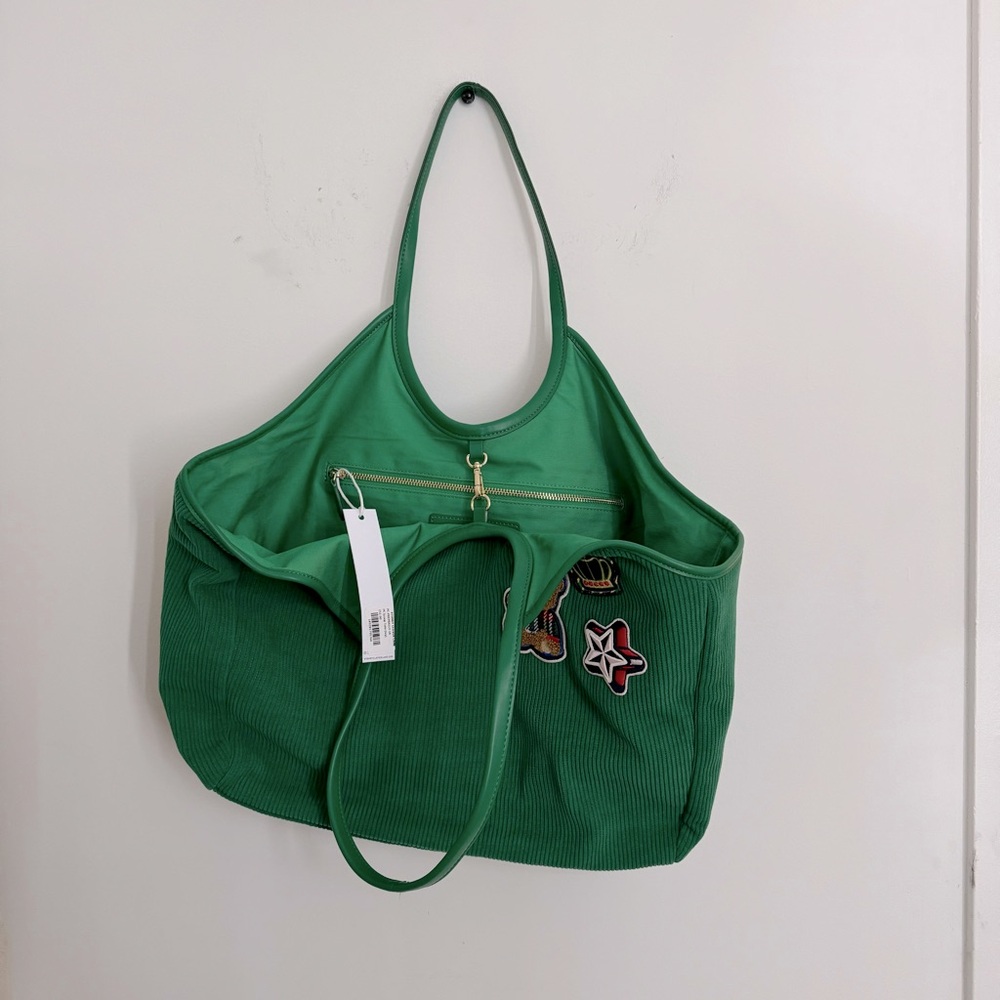 Stoney Clover Lane Green Corduroy Scoop Tote - Picture 11 of 11